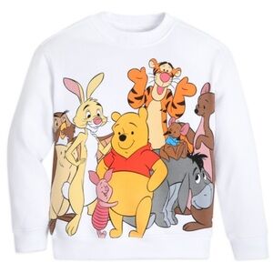 Disney Winnie the Pooh and Friends White Pullover Sweatshirt - Size: 3T (Unisex)